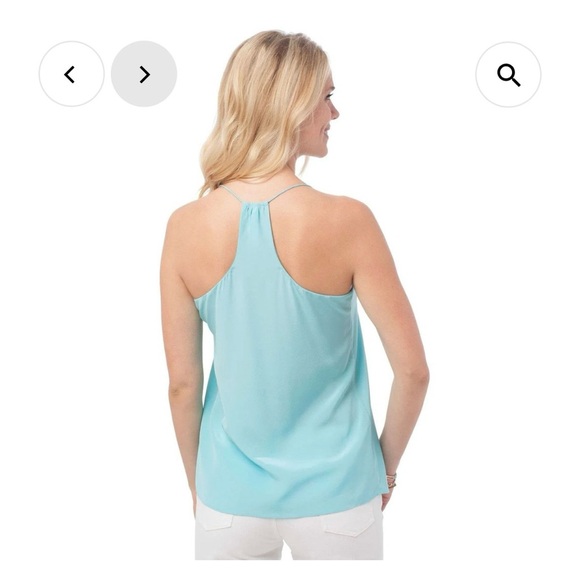Southern Tide blue silk tank top - Picture 2 of 5
